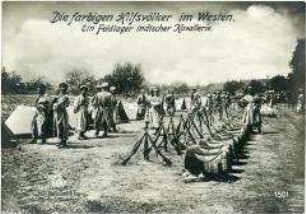 Lager der Kavallerie der British Indian Army im Ersten Weltkrieg