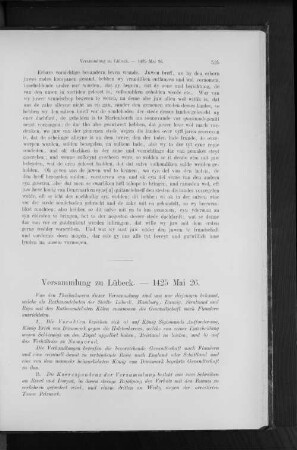 Versammlung zu Lübeck. - 1425 Mai 26.