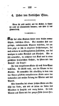 Ueber den kindlichen Sinn