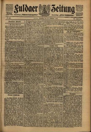Zweite Ausgabe vom Dienstag, den 19. Oktober 1909.