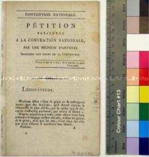 Pétition présentée a la Convention Nationale par une réunion d'artistes, 1792 ?