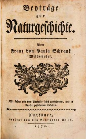 Beyträge zur Naturgeschichte