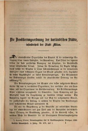 Baltische Monatsschrift. 1867,[2] = Bd. 16