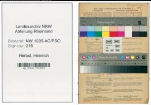Entnazifizierung Heinrich Herbst , geb. 10.09.1907 (Bergmann)