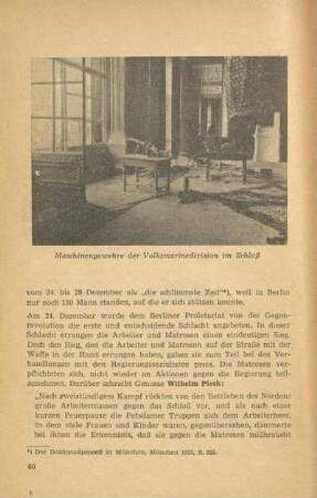 Maschinengewehre der Volksmarinedivision im Schloß
