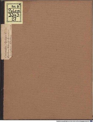 Apologia Andreae Osiandri Ecclesiastae Nurembergensis, Contra Libellum famosum Scelerati cuiusdam & Zuingliani Nebulonis : Elegiaco Carmine conscriptum, typis excusum, & occulte sparsum