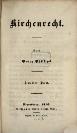 Kirchenrecht, 2