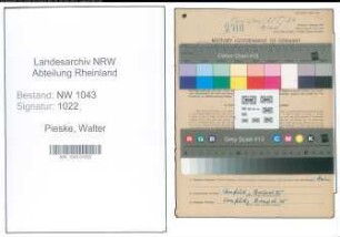 Entnazifizierung Walter Pieske , geb. 12.03.1910 (Arbeiter)