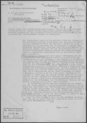 Berg: Inspektionsbericht 1954