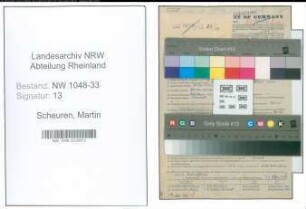Entnazifizierung Martin Scheuren , geb. 12.11.1898 (Lehrer)