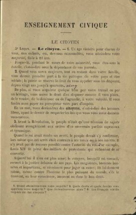 Enseignement civique