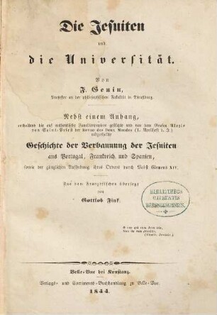 Die Jesuiten und die Universität