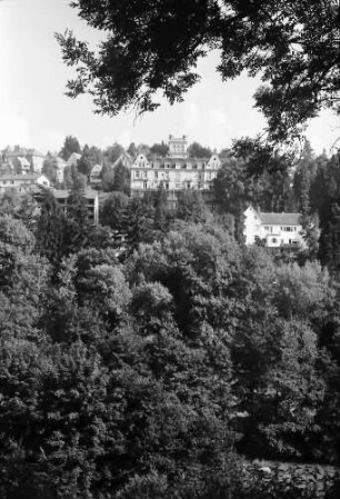 Baden-Baden: Bergschloss, von gegenüberliegender Talseite