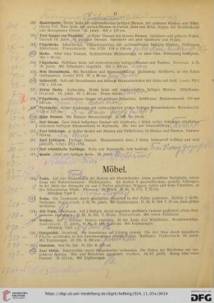 Möbel, Einrichtung (Nr. 216-331)
