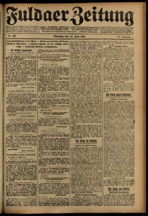 Ausgabe vom Dienstag, den 13. Juni 1916.