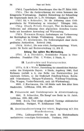 20. Privatrecht und Gerichtspraxis in Altwürttemberg