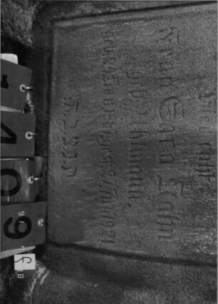 Grabstein 1409 [Hahn S. 114 Grab-Nr. 1970/71]: Grabstein 1409 (Detailaufnahme 1) [Hahn S. 114 Grab-Nr. 1970/71]