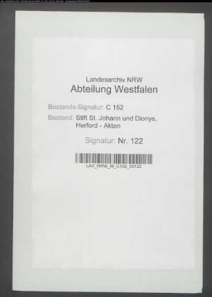 Veräußerung von Capitular-Ländereien.