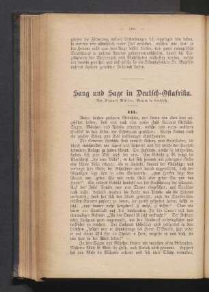 Sang und Sage in Deutsch-Ostafrika