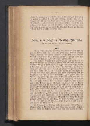 Sang und Sage in Deutsch-Ostafrika