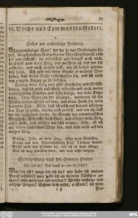 III. Beicht- und Communion-Gebete.