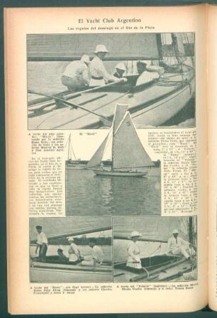 El Yacht Club Argentino : Las regatas del domingo en el Río de la Plata