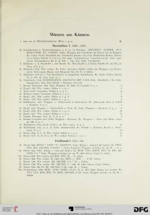 Münzen aus Kärnten (Nr. 1-391)