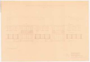 Gartenanlage Brühler Straße (Wohnungen für Belgische Besatzungsangehörige), Köln: Haus Typ XR: Gartenansicht 1:50
