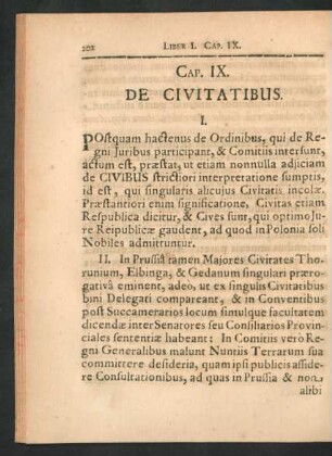 Cap. IX. De Civitatibus.