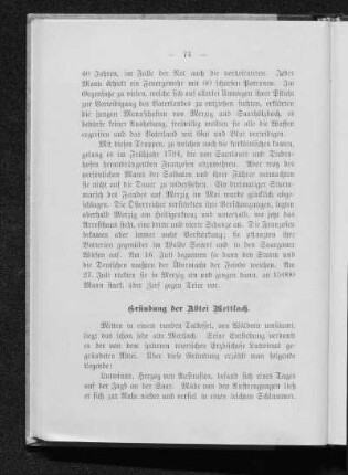 Gründung der Abtei Mettlach.