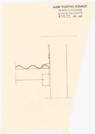 Arzthaus Prof. Bernhardt, Berlin-Charlottenburg: Eternitdachschnitt 1:10