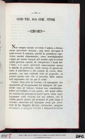 Cosimo Tura, detto Cosmè, pittore