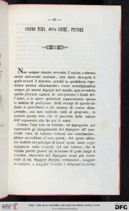 Cosimo Tura, detto Cosmè, pittore