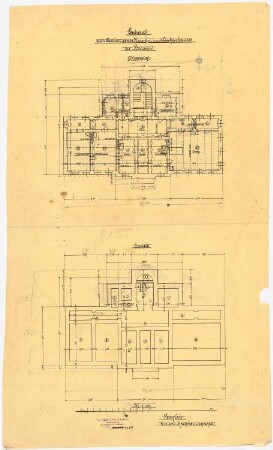 Kranken- und Siechenhaus, Brüssow Vorentwurf: Grundriss Keller, Bankett 1:100