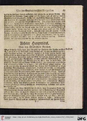 Achter Haupttitul. Von den Nordischen Reichen
