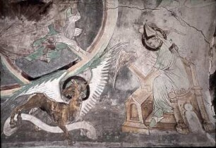 Christus in der Mandorla umgeben von den Kirchenvätern und den Evangelistensymbolen
