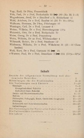 32, Inhaltsverzeichnis