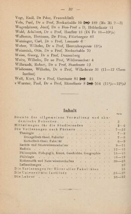 32, Inhaltsverzeichnis