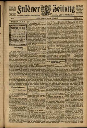 Zweite Ausgabe vom Samstag, den 24. März 1906.