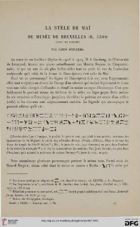39: La stèle de Maï du Musée de Bruxelles (E. 5300)