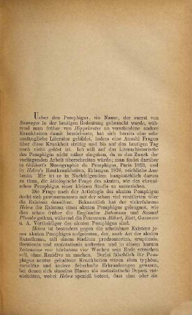 Ueber den Pemphigus der Erwachsenen mit Ausschluss des Pemphigus syphiliticus