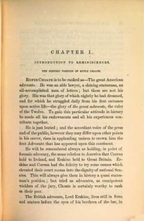 Reminiscences of Rufus Choate, the great American advocate