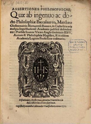 Assertiones philosophicae