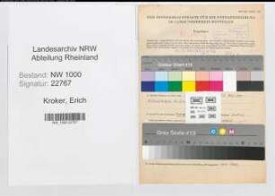 Entnazifizierung Erich Kroker, geb. 05.05.1900 (Lehrer)