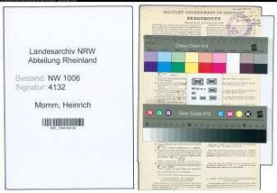 Entnazifizierung Heinrich Momm , geb. 07.02.1908 (Landwirt)