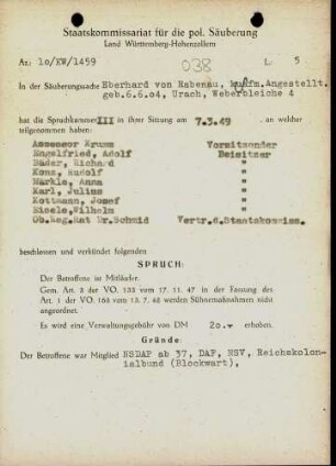 Rabenau, Eberhard von