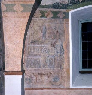 Zyklus mit Darstellungen aus dem Leben Christi — Wandbild: Versuchung Christi