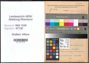 Entnazifizierung Alfons Grallert , geb. 03.11.1907 (Verwaltungsbeamter)