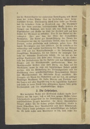 2. Die Lehrjahre