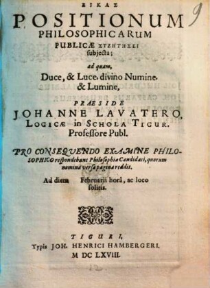 Eikas positionum philosophicarum